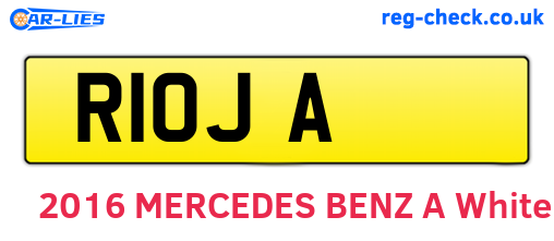 R1OJA are the vehicle registration plates.