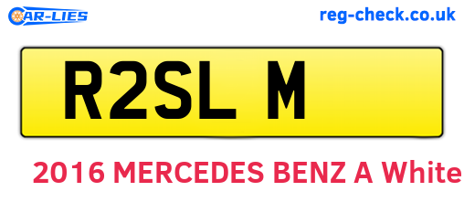 R2SLM are the vehicle registration plates.