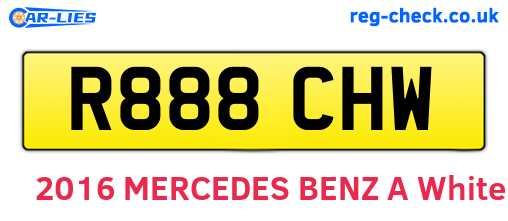 R888CHW are the vehicle registration plates.
