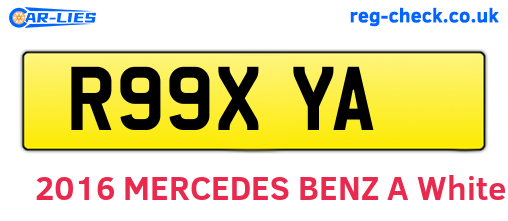 R99XYA are the vehicle registration plates.