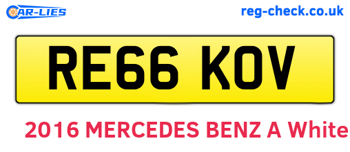 RE66KOV are the vehicle registration plates.