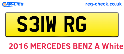 S31WRG are the vehicle registration plates.
