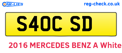 S40CSD are the vehicle registration plates.