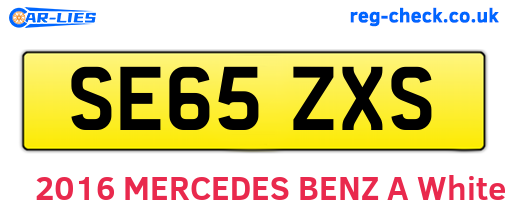 SE65ZXS are the vehicle registration plates.