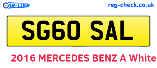 SG60SAL are the vehicle registration plates.