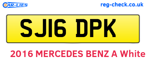SJ16DPK are the vehicle registration plates.