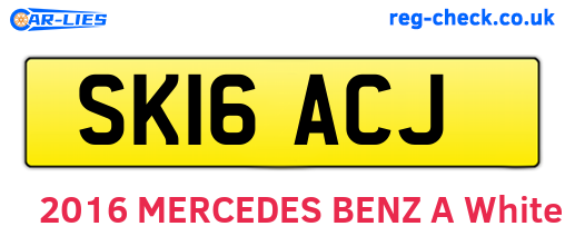 SK16ACJ are the vehicle registration plates.