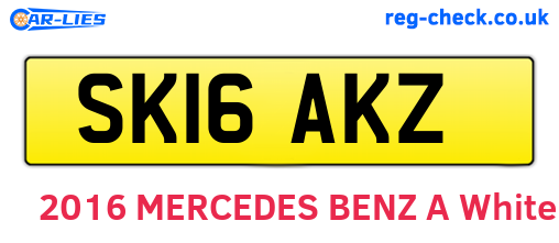 SK16AKZ are the vehicle registration plates.