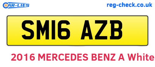 SM16AZB are the vehicle registration plates.
