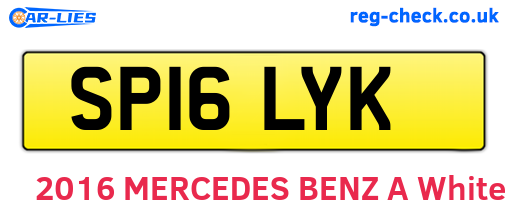 SP16LYK are the vehicle registration plates.
