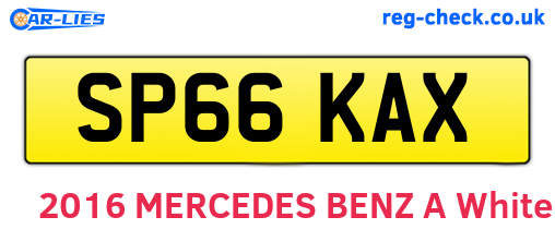 SP66KAX are the vehicle registration plates.