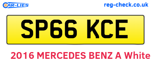 SP66KCE are the vehicle registration plates.