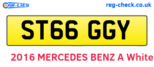 ST66GGY are the vehicle registration plates.