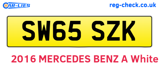 SW65SZK are the vehicle registration plates.