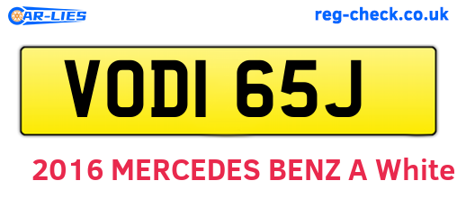 VOD165J are the vehicle registration plates.