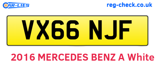 VX66NJF are the vehicle registration plates.