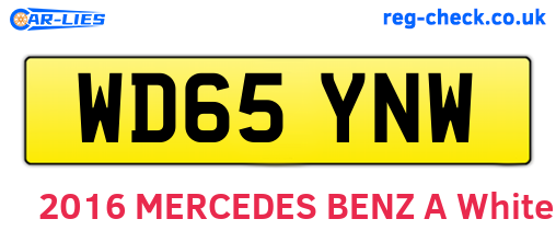 WD65YNW are the vehicle registration plates.