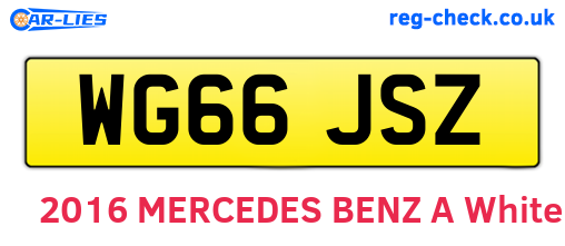 WG66JSZ are the vehicle registration plates.