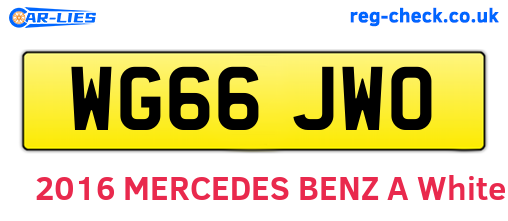 WG66JWO are the vehicle registration plates.