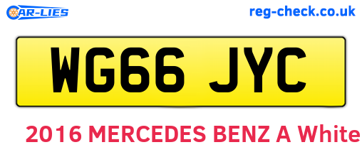 WG66JYC are the vehicle registration plates.