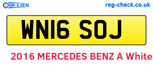 WN16SOJ are the vehicle registration plates.