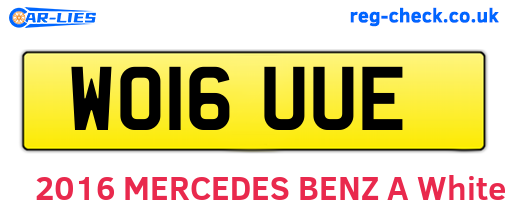 WO16UUE are the vehicle registration plates.