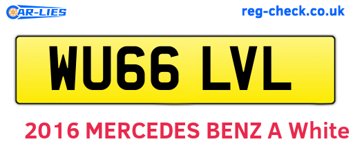 WU66LVL are the vehicle registration plates.
