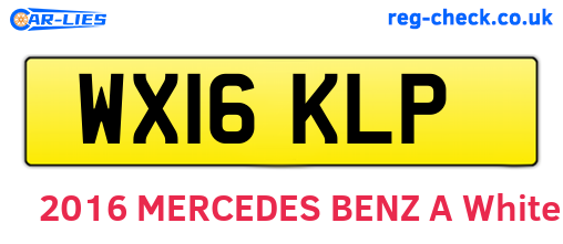 WX16KLP are the vehicle registration plates.