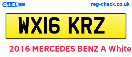 WX16KRZ are the vehicle registration plates.