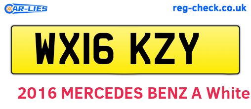 WX16KZY are the vehicle registration plates.