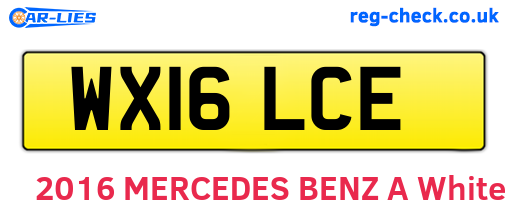 WX16LCE are the vehicle registration plates.