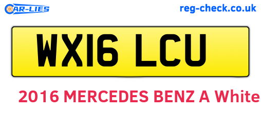 WX16LCU are the vehicle registration plates.