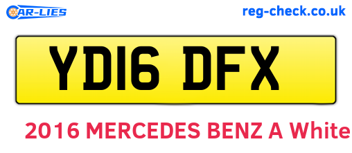 YD16DFX are the vehicle registration plates.