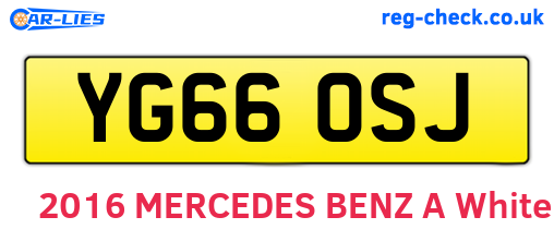 YG66OSJ are the vehicle registration plates.