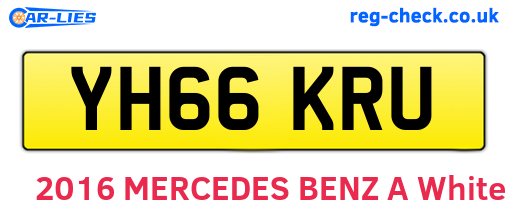 YH66KRU are the vehicle registration plates.