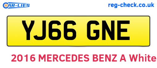 YJ66GNE are the vehicle registration plates.