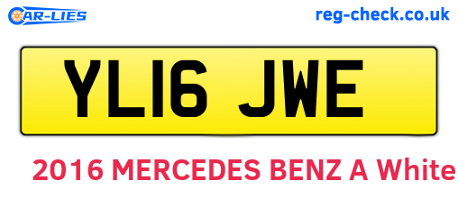 YL16JWE are the vehicle registration plates.