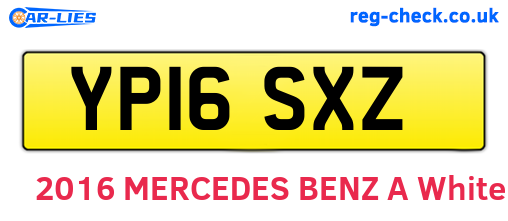 YP16SXZ are the vehicle registration plates.
