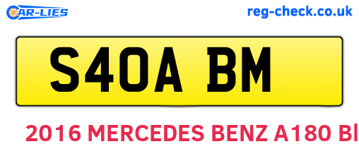 S40ABM are the vehicle registration plates.