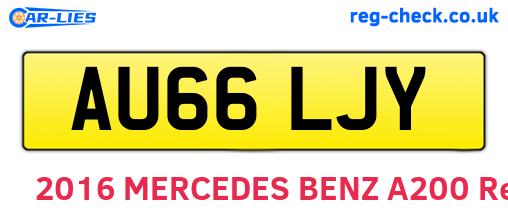 AU66LJY are the vehicle registration plates.