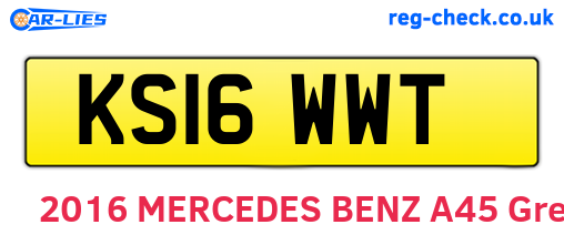 KS16WWT are the vehicle registration plates.