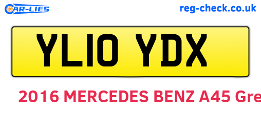 YL10YDX are the vehicle registration plates.