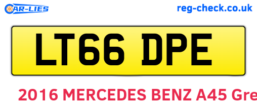 LT66DPE are the vehicle registration plates.