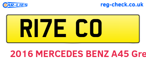 R17ECO are the vehicle registration plates.