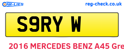 S9RYW are the vehicle registration plates.