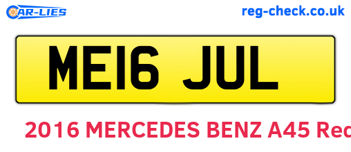 ME16JUL are the vehicle registration plates.