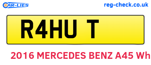 R4HUT are the vehicle registration plates.