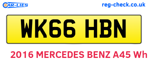 WK66HBN are the vehicle registration plates.
