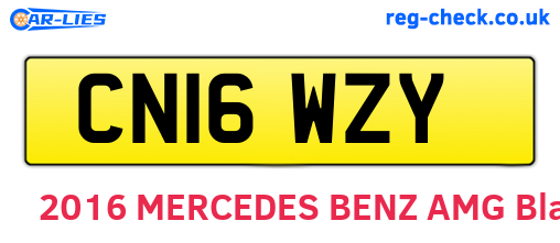 CN16WZY are the vehicle registration plates.