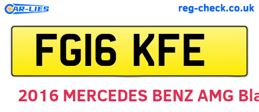 FG16KFE are the vehicle registration plates.